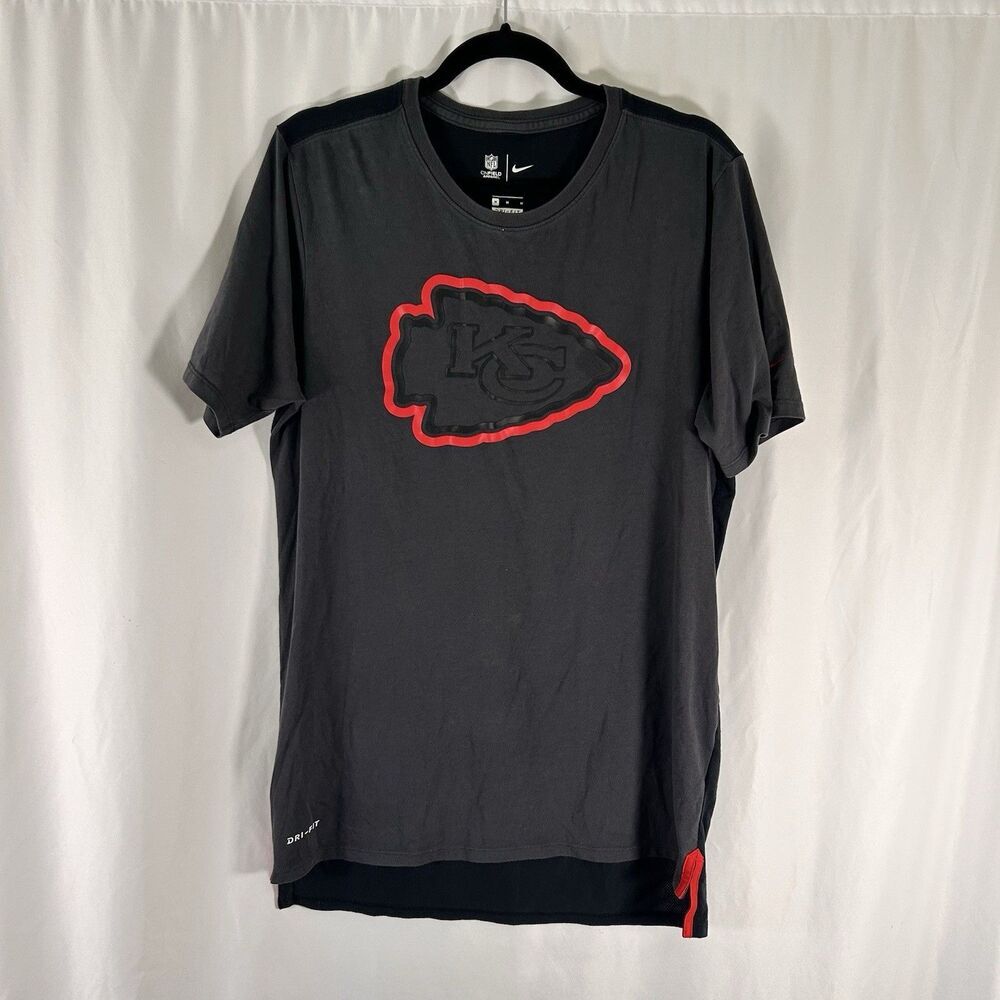 The Nike Tee Kansas City Chiefs T-Shirt Men's Medium Grey Short Sleeve Crewneck